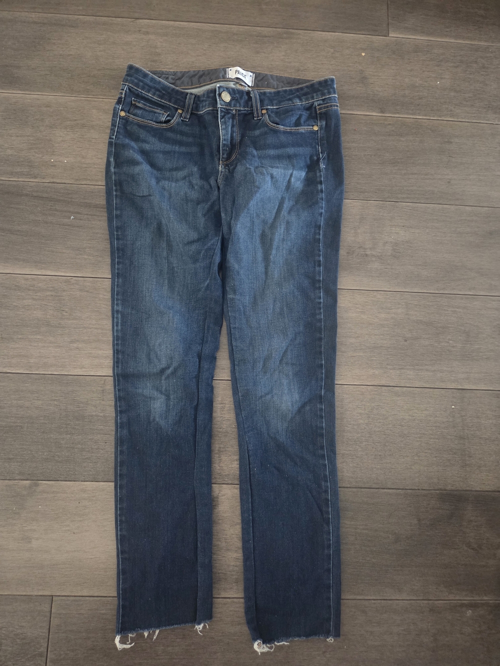 PAIGE Sz 28 SKYLINE SKINNY Women's Dark Blue Skinny-Leg Jeans